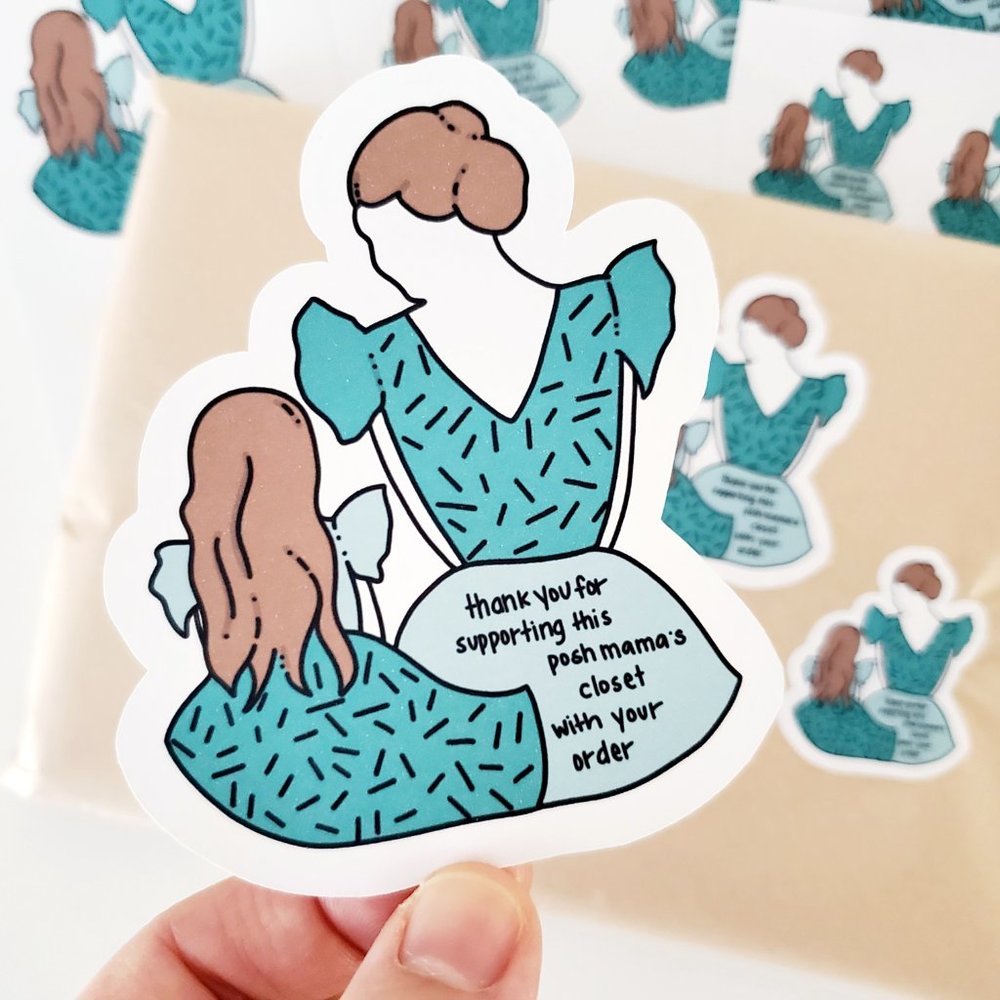 LB071 Mini Me Reseller Helper Poshmark Sticker Sheets [Price Firm] - Picture 6 of 8